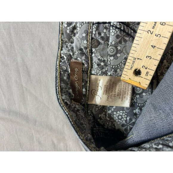 Paige Premium Denim Lauren Canyon Crop Capri Jeans 27 x21 Dark Wash Low Rise USA - Picture 7 of 8